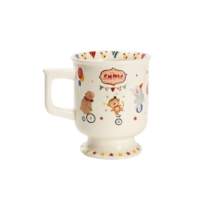 Mug Ceramic Cute Childlike Cartoon Animal Illustration Printing Dyeing DecorationCreative Desktop Decoration Storage WaterCoffee - Image 5