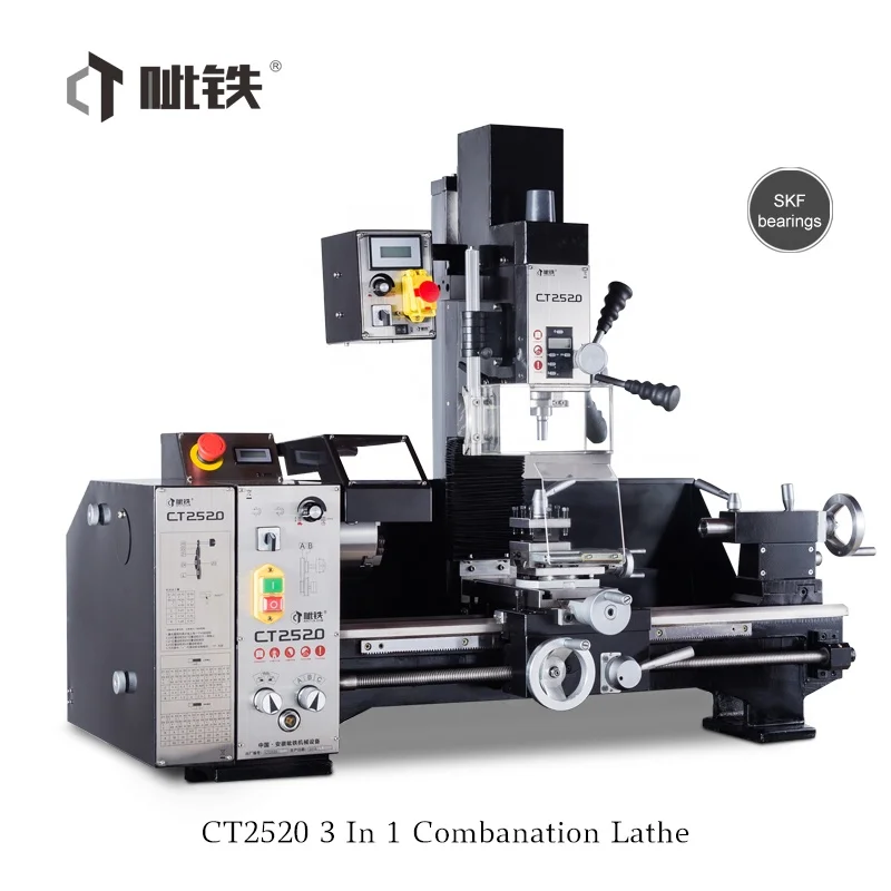 New Lathe Mill Drill 3-in-1 Multi-Purpose Machine with Engine & Gear 1.5 Year Warranty 1100W 210kg CN;ANH CTMACH