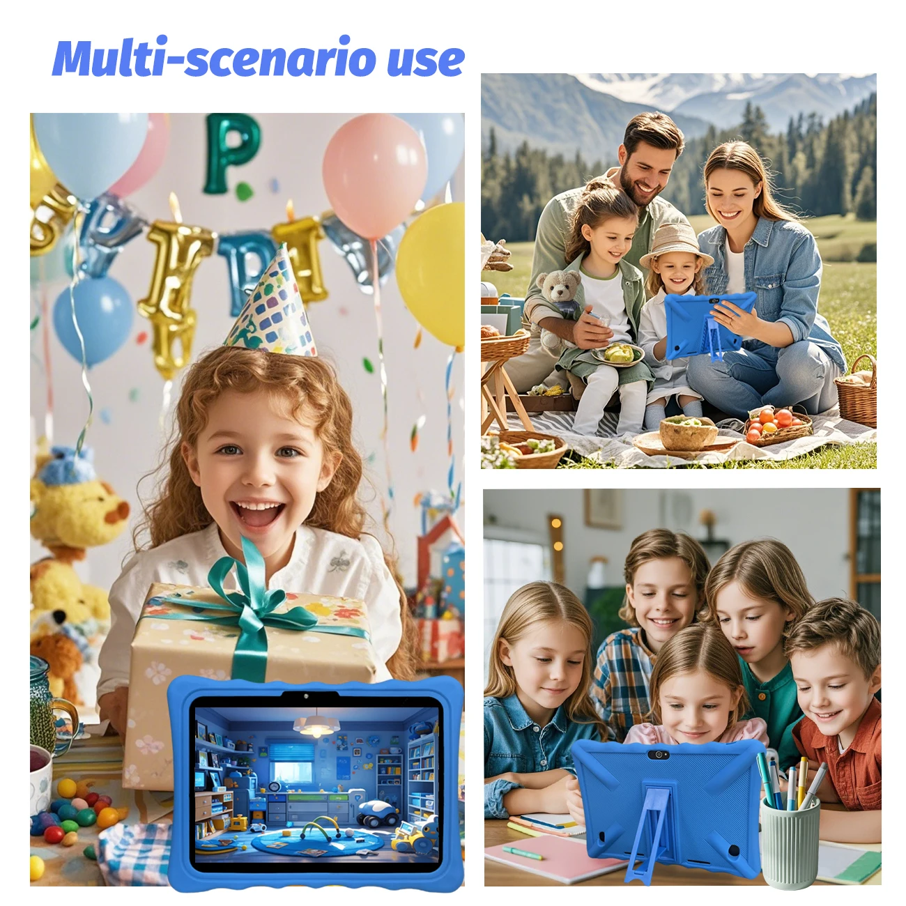 Más vendido 10. Tabletas para niños de 1 pulgada, sistemas Android, admite funciones Wifi y cámaras duales, funciones de control de padres, permitiendo tabletas para niños para clases en línea seguras, software de aprendizaje múltiple preinstalado, máquinas educativas y entretenimiento, elija dos colores, sin enchufe de configuración