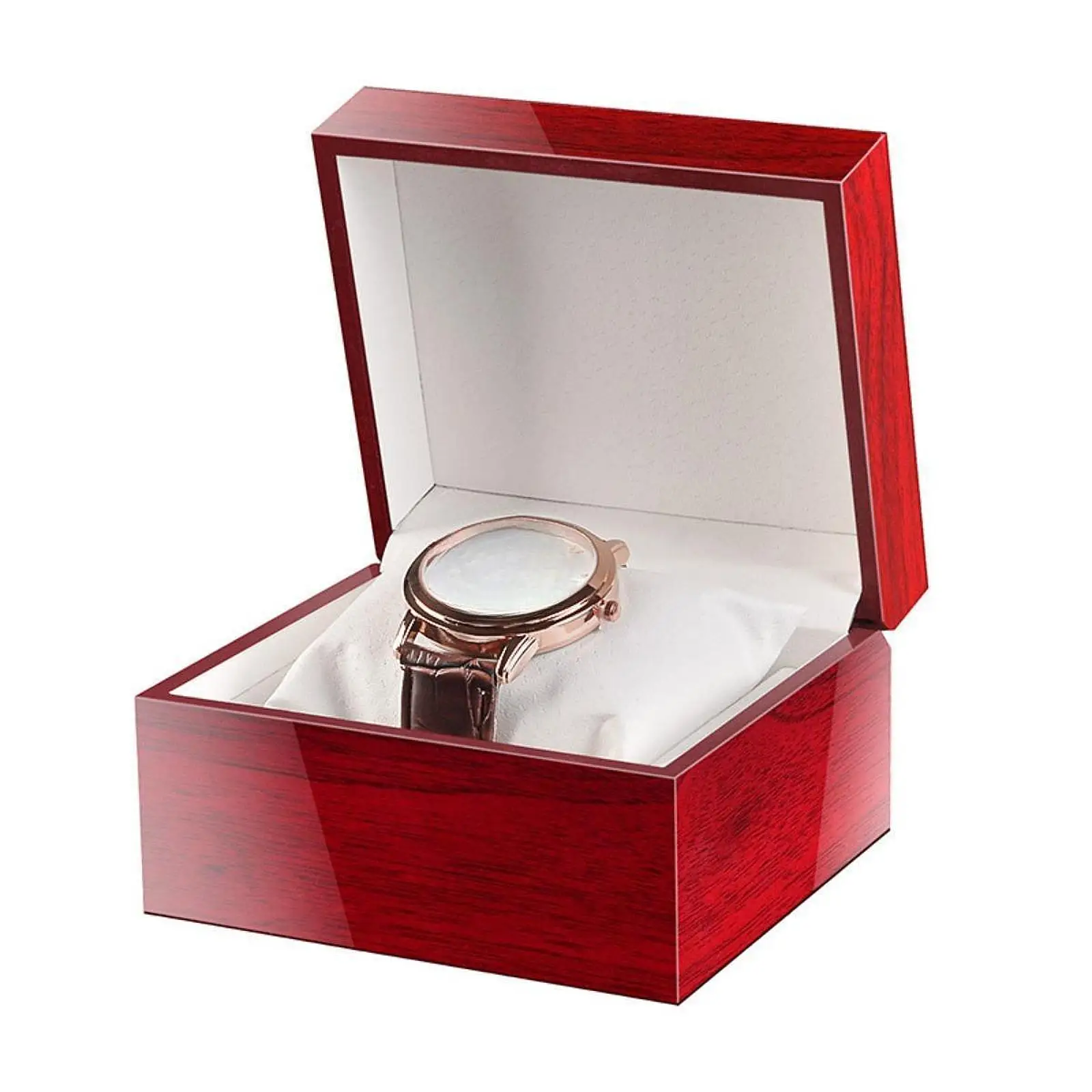 Watch Storage Box, Jewelry Organizer, Robust, Luxury Earrings Container, Wooden Wristwatch Display Case Single Slot Watch Box