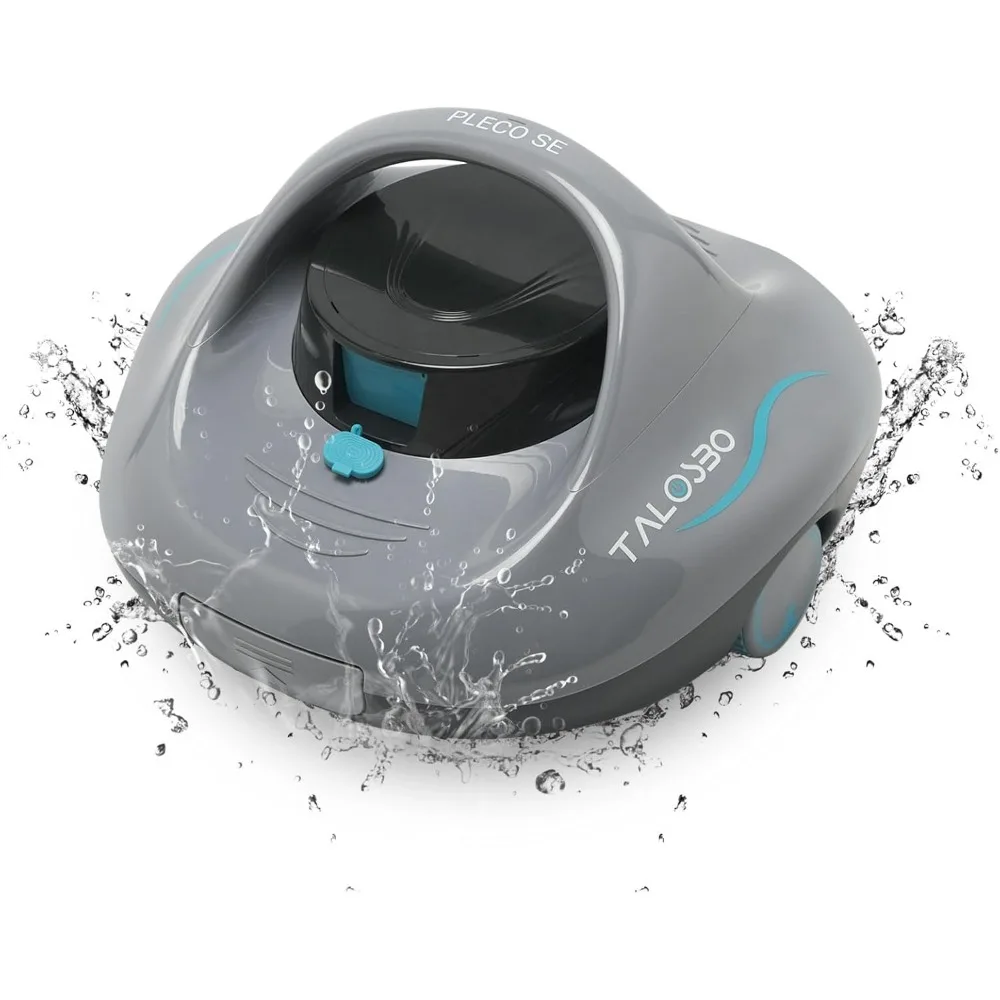 

Cordless Pool Vacuum, Robotic Pool Cleaner, with Self-Parking Ideal for Above Ground and Inground Flat Pools up to 850 Sq.ft