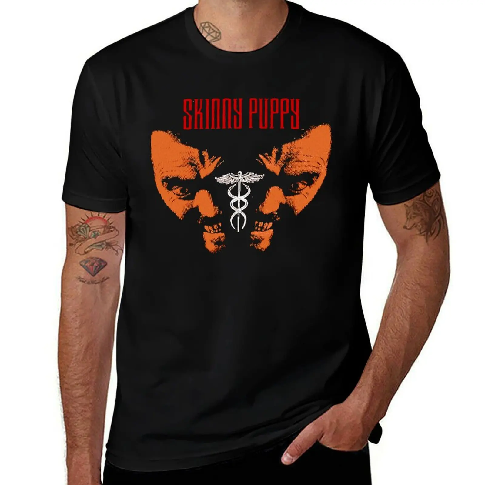 

Funny Gifts Industrial Skinny Electricity Puppy Retro Wave T-Shirt t shirt man casual man t shirt cotton T-Shirt