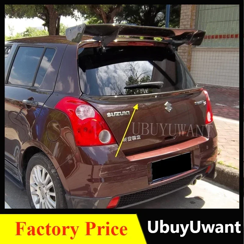 For Suzuki Swift 2005-2012 High Quality Middle Car Spoiler Tail Wings Carbon Fiber Tuning Exterior Accessories Parts