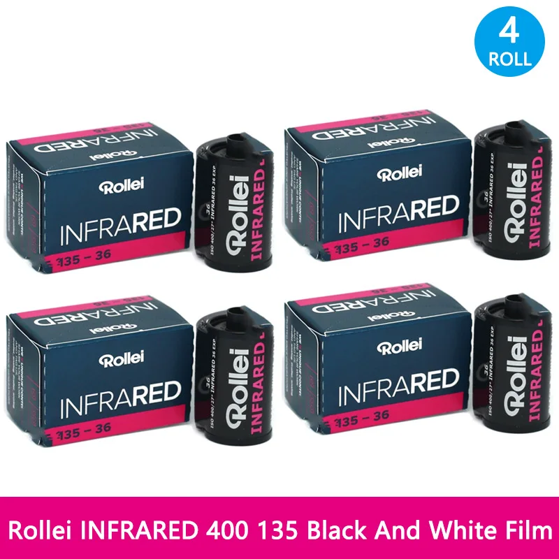 Rollei Película de 35 mm en blanco y negro Rollei INFRARED 400 135 Fotografía de película infrarroja para cámara Kodak (Fecha de caducidad: 2028)