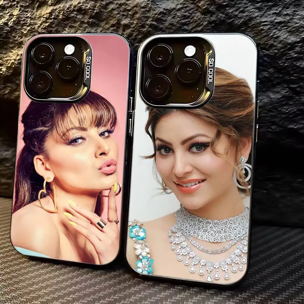 Indian actress Urvashi Rautela Phone Case For iPhone 17,16,15,14,13,12,11 Plus,Pro Max,XS,Colorful Silver Black Cover