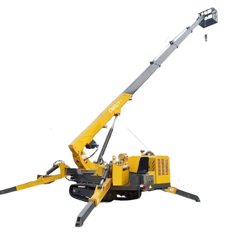 Portable Construction Crawler Spider Cranes with Telescopic Boom for Construction Site Use