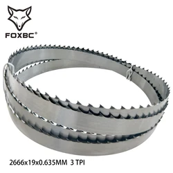 FOXBC 2666 mm x 19 mm x 3 TPI Bandsaw Blades for Grizzly G0555, G1019, Shop Fox W1706 1PCS