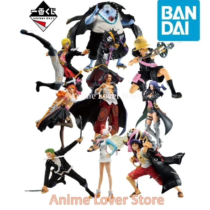 Bandai-figuras de acción de One Piece para niños, Ichiban, Kuji, Luffy, Usopp, Sanji, Nami, Jinbe, Shanks, Uta, Zoro