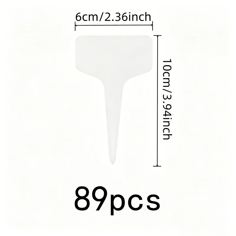 89 pcs Waterproof Plant Tags for Nursery Seedling ID, Waterproof Fade Resistant, Smooth Writable Surface