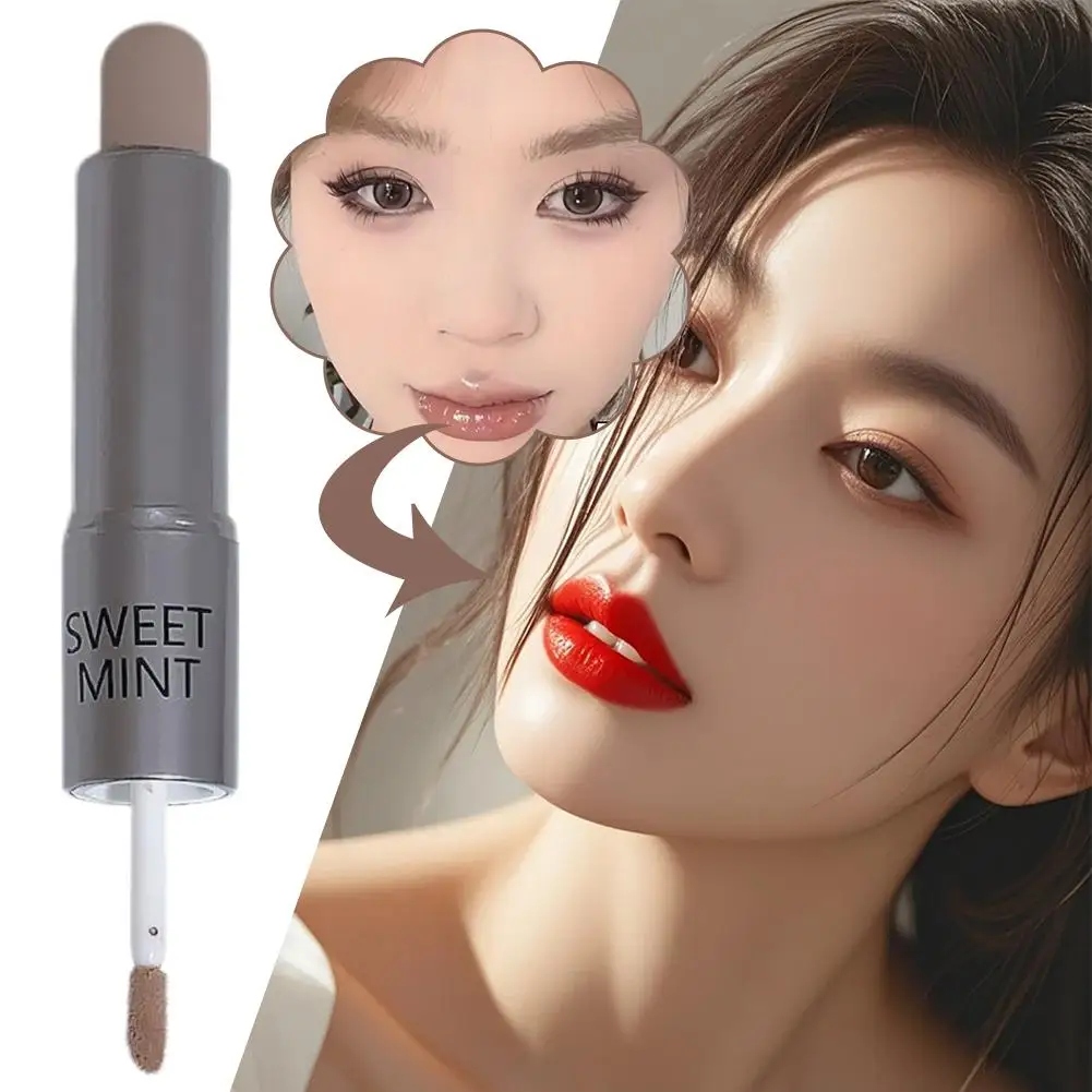 3 cores hidratante corretivo contorno vara sombra suave maquiagem iluminar destaque à prova dwaterproof água contorno rosto 3d nariz lastin d5j7