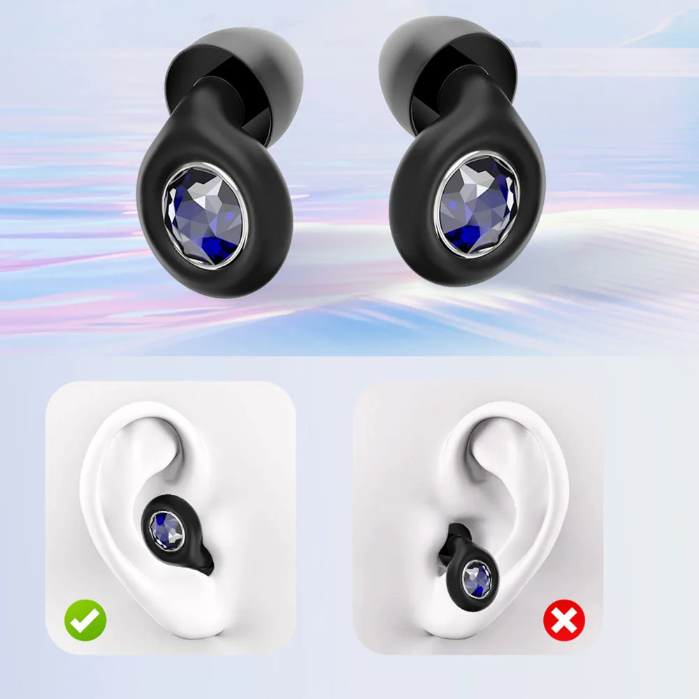 Nuevos tapones para los oídos de silicona para dormir, elegantes, reutilizables, protección para los oídos, tapones para los oídos con reducción de ruido para dormir, conciertos, festivales, viajes