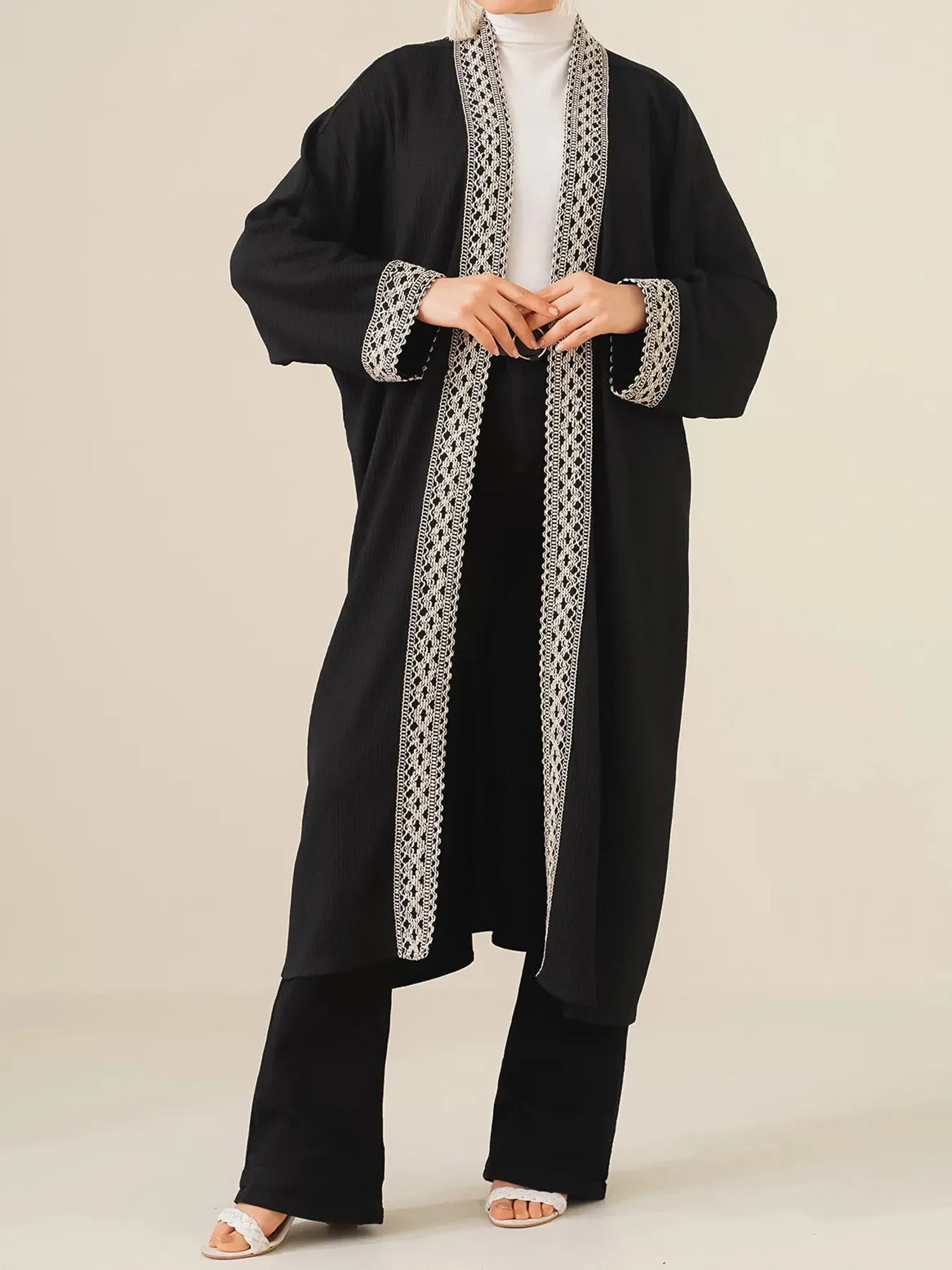 

Элегантное мусульманское платье Абая, вышитое турецкое платье Абая, скромное платье Абая с длинными рукавами, роскошный кафтан на Ближнем Востоке