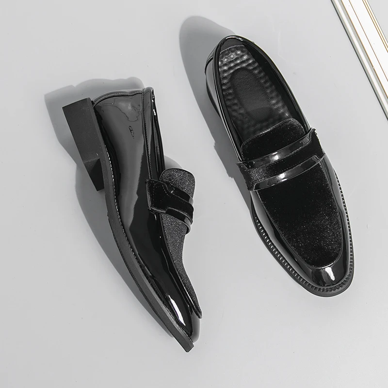Men Loafers with Patchwork Design This Stylish Casual Comfortable Leather Shoe Perfect Both Business Social Occasions Men Shoes