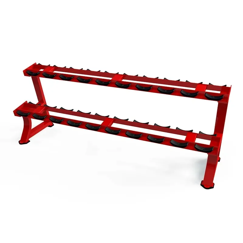 Training Dumbbell Rack Commercial Gym Fitness Equipment Heavy Duty Steel Stable Durable Structure for Daily Strength Workout