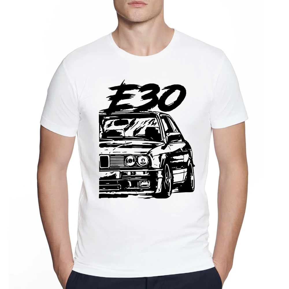 Cool Fashion Legends Automotive Love E30 E34 E36 Car Classic Print men T-Shirt Hip Hop Boy Casual BW Evolution of the t shirt