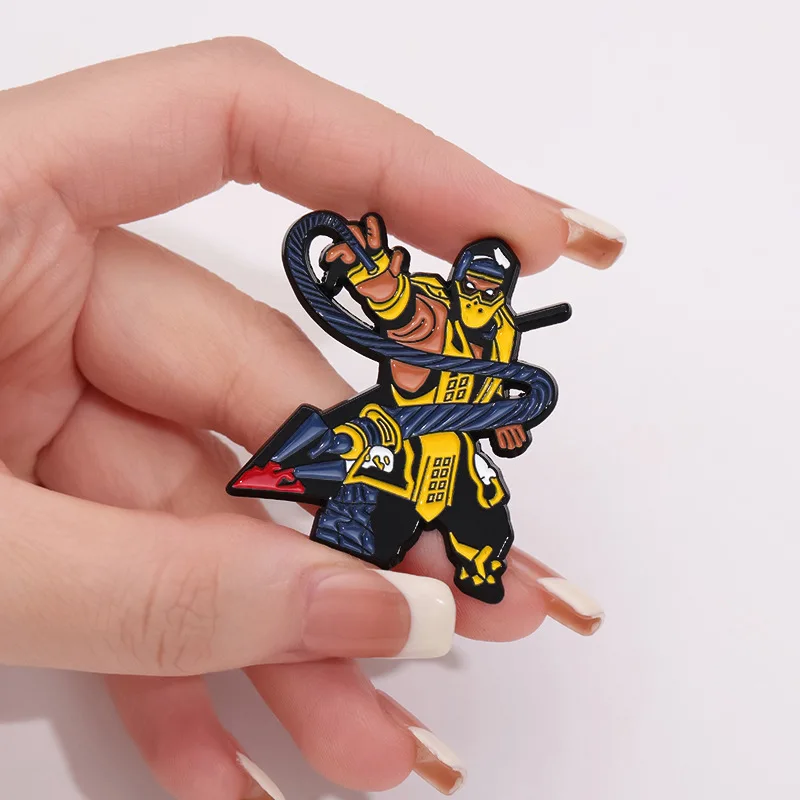 Hot Game GP Street Fighter Badge Pins Broszka Cute Anime Figure Enamel Cosplay Props Lapel Pin Biżuteria Akcesoria Prezent Dla Frien