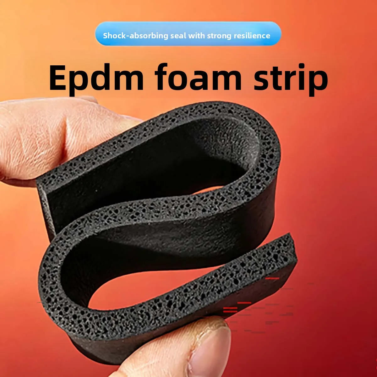 EPDM Foam Rubber Strip, Black Sponge Seal Strip, Anti-collision Weather Seal for Marine Watertight Door
