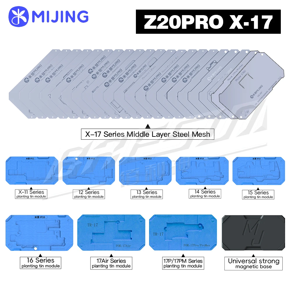 MiJing Z20 Pro Magnetic Stencil Fixture For iPhone X-17 PRO MAX