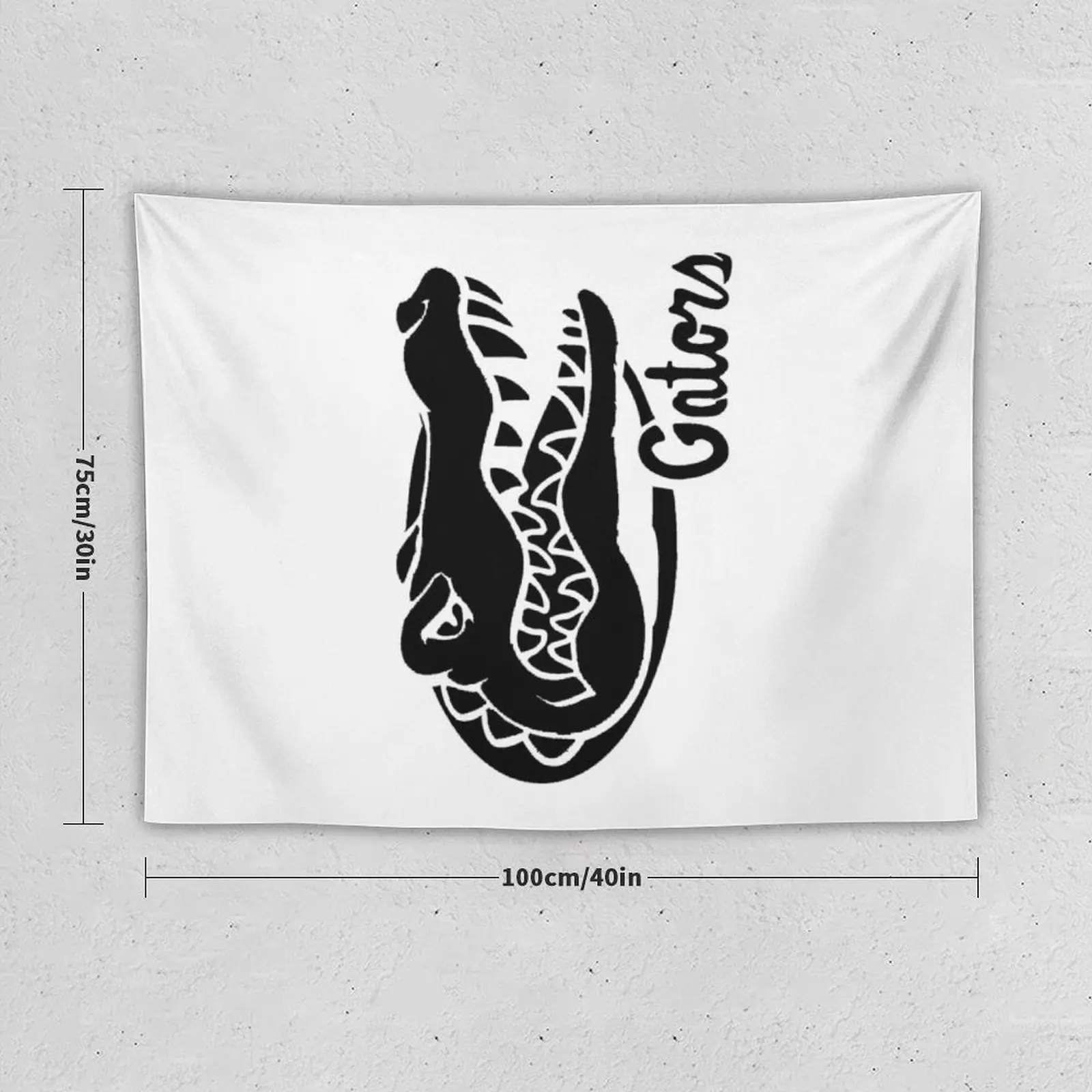 Gator bait crocodile and elegator black and white Tapestry Wall Deco Funny Tapestry