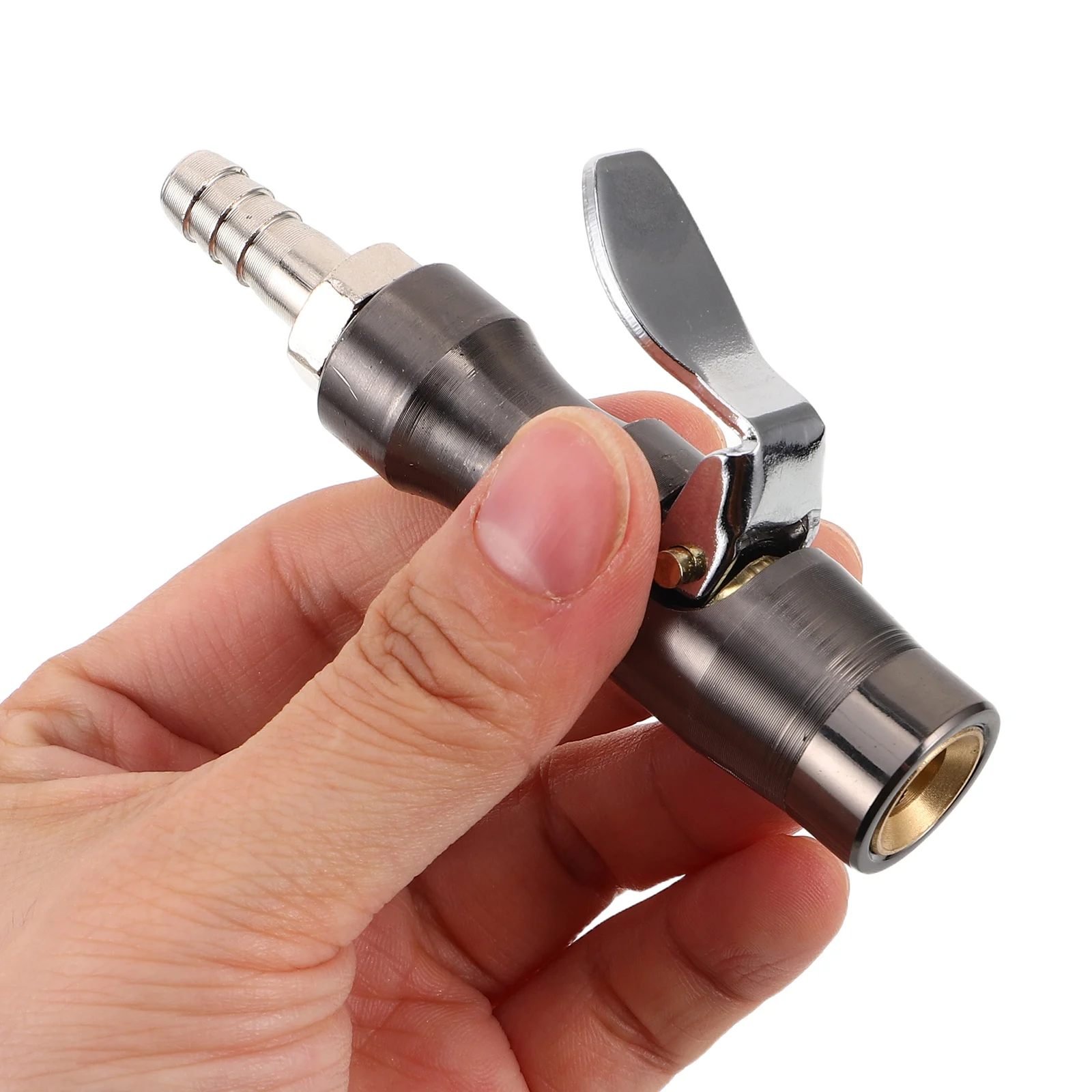 

1 set 1 Set Self-Locking Tire Inflator Nozzle Heavy Duty Chuck Adapter With Air Pressure For Car Bicycle Motorcycle Durable Iron