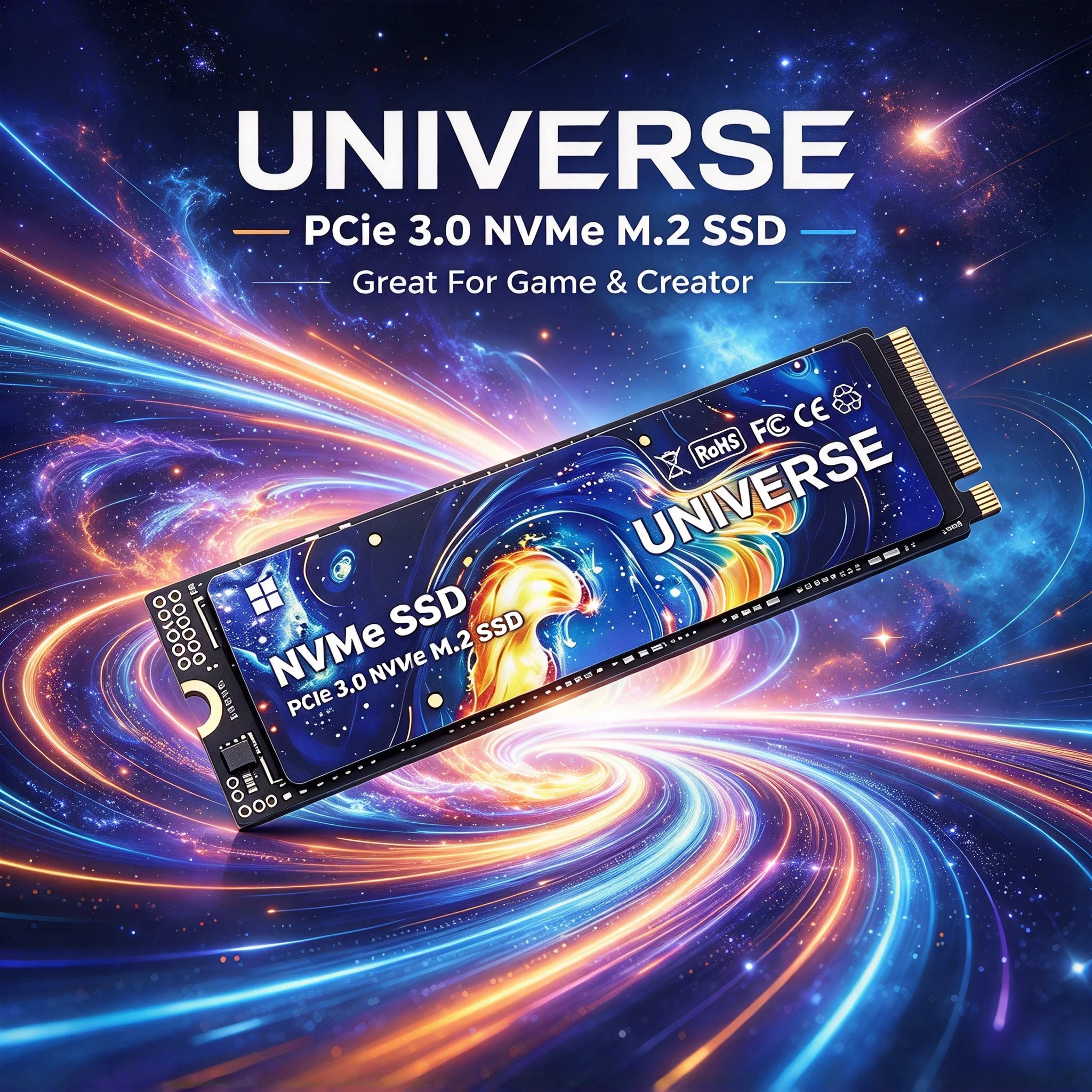 UNIVERSE Built-in M.2 NVMe SSD, 4TB/2TB/500GB/1TB, Fast Speed Storage Drive, Laptop, Gaming, PC, Desktop. Max Core.