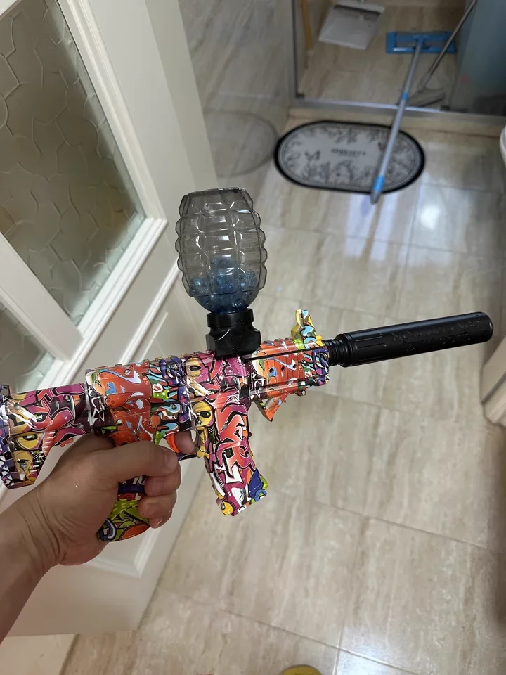 전동 버스트 M416 크리스탈 장난감 총, 소년과 어린이를 위한 시뮬레이션 소프트 총알 총