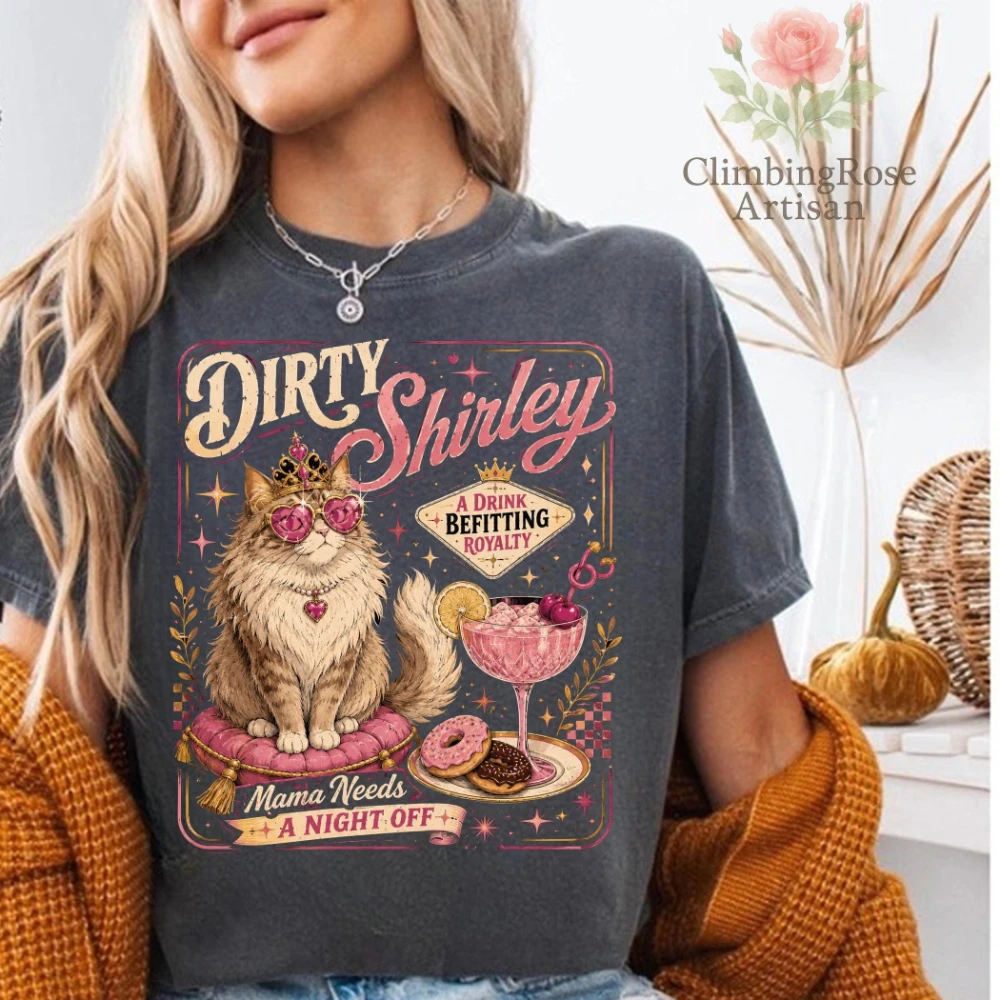 Dungeon Crawler Carl Dirty Shirley Club T-Shirt Princess Donut Fantasy Lit RPG Design Bookish Gamer Tee Katzen-Abenteuer-Grafik – Detail 8
