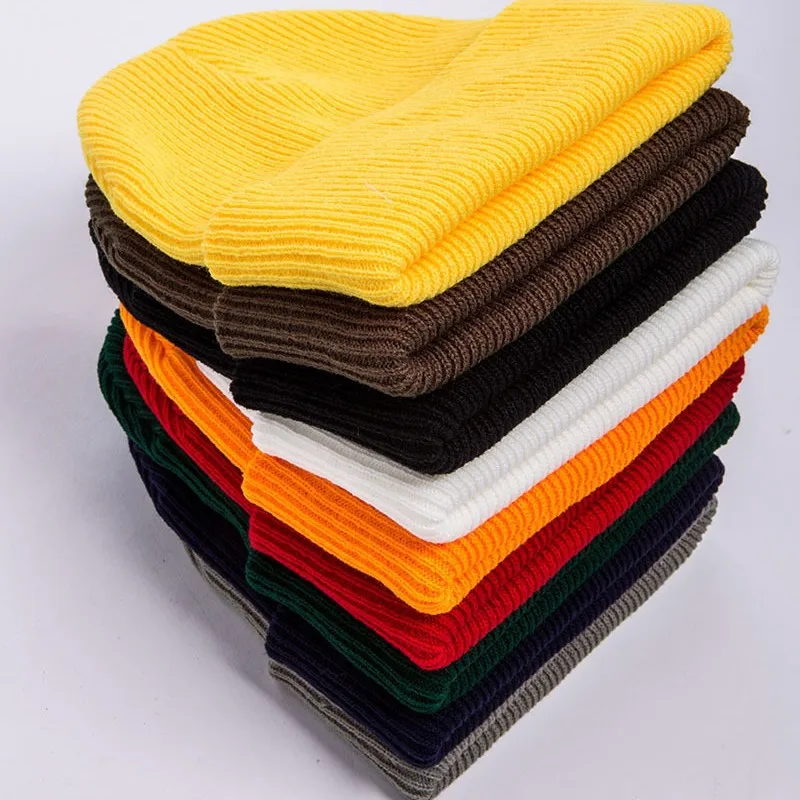 Fashion Cap Toque Stocking Hugger Watch Head Men Women solid-color Glossy Adult Knitted Pullovers Warm hip-hop Hat Ski B8M125