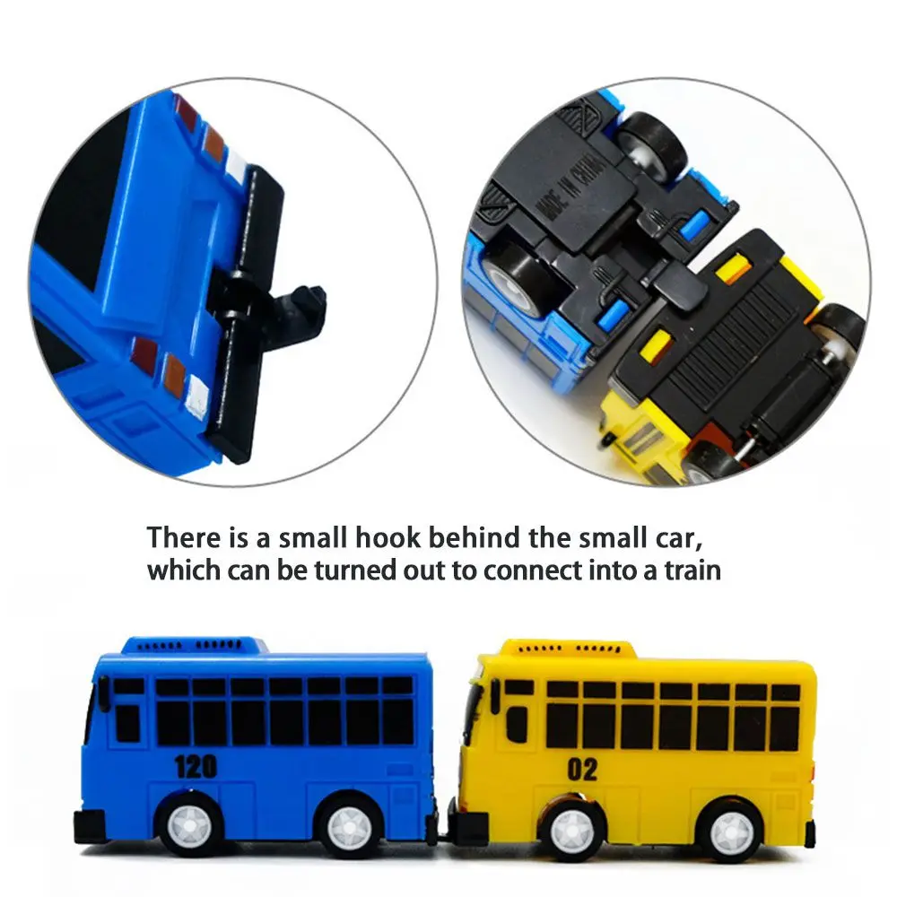 for  Birthday Children Educational Gifts Model Buses  TAYO Bus Car Mini Pull Back Bus