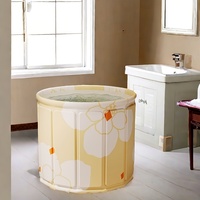 Inflatable Folding Large Bath PVC Portable Bathtub Folded Bucket Adult Tub  Bathroom Thickening SPA Tubs for Adults