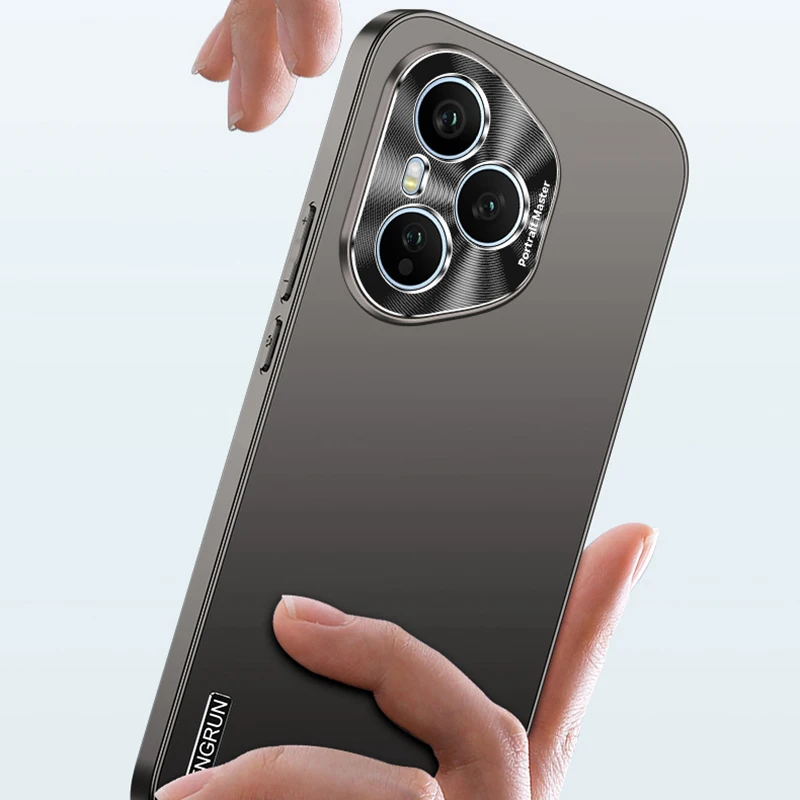 For Honor 400 400 Pro Metallic Matte Paint Shockproof Drop Resistant Anti Fingerprint Matte Feel Phone Case