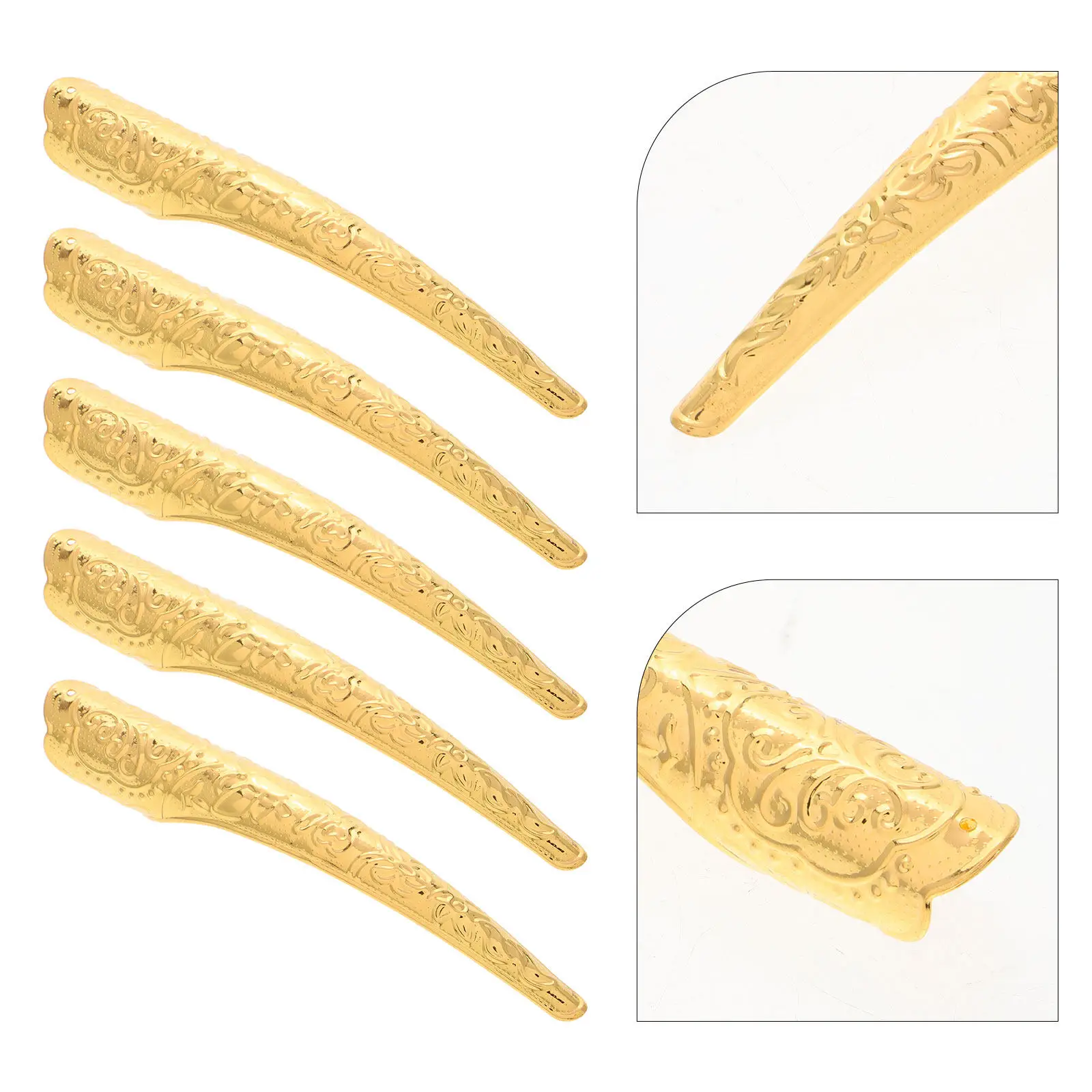 

5Pcs Extended Fingertip Claw Rings Halloween Nail Claw for Women Cosplay Decoration Finger Nail Rings Party Prop Set