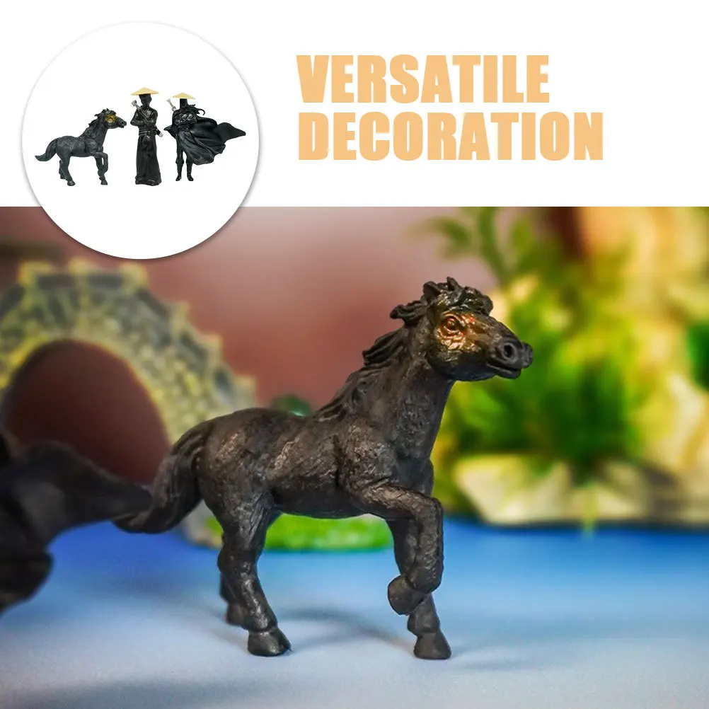 3 قطعة النمط القديم البلاستيكية فارس Errant مصغرة ل زن حديقة بونساي خزان الأسماك الديوراما طاولة الرمل تررم ديكور الصينية #4