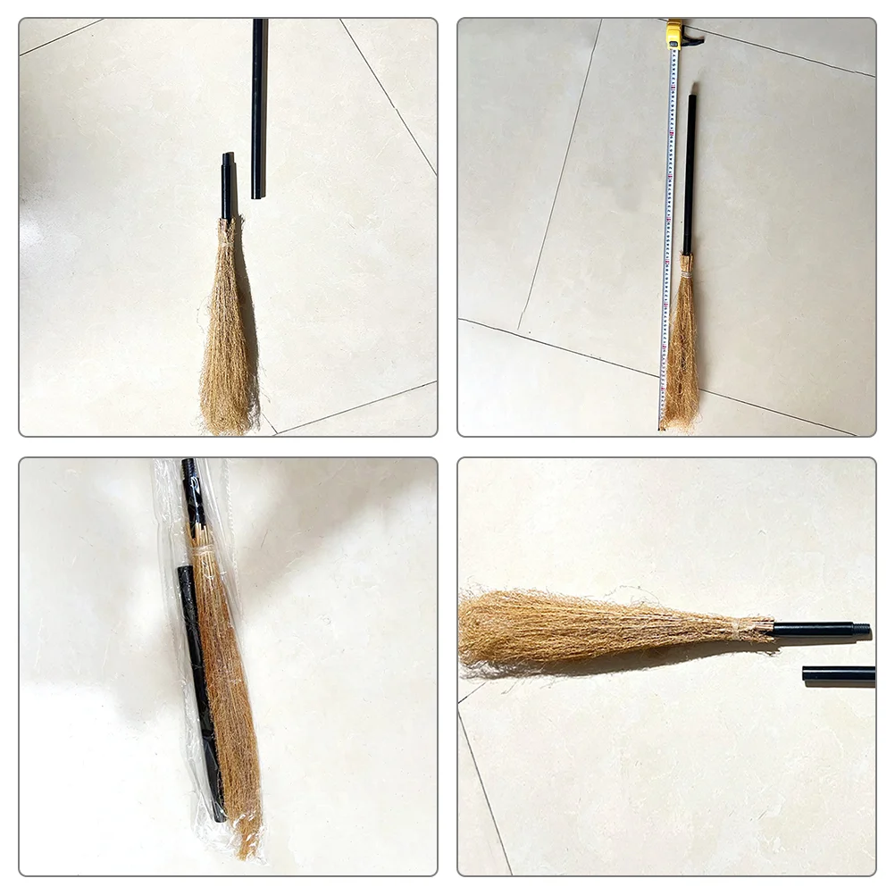 1 Witch Broom Halloween Broomstick Decorative Prop for Haunted House Stage Backgrounds Party Cosplay Kids Gift Lightweight