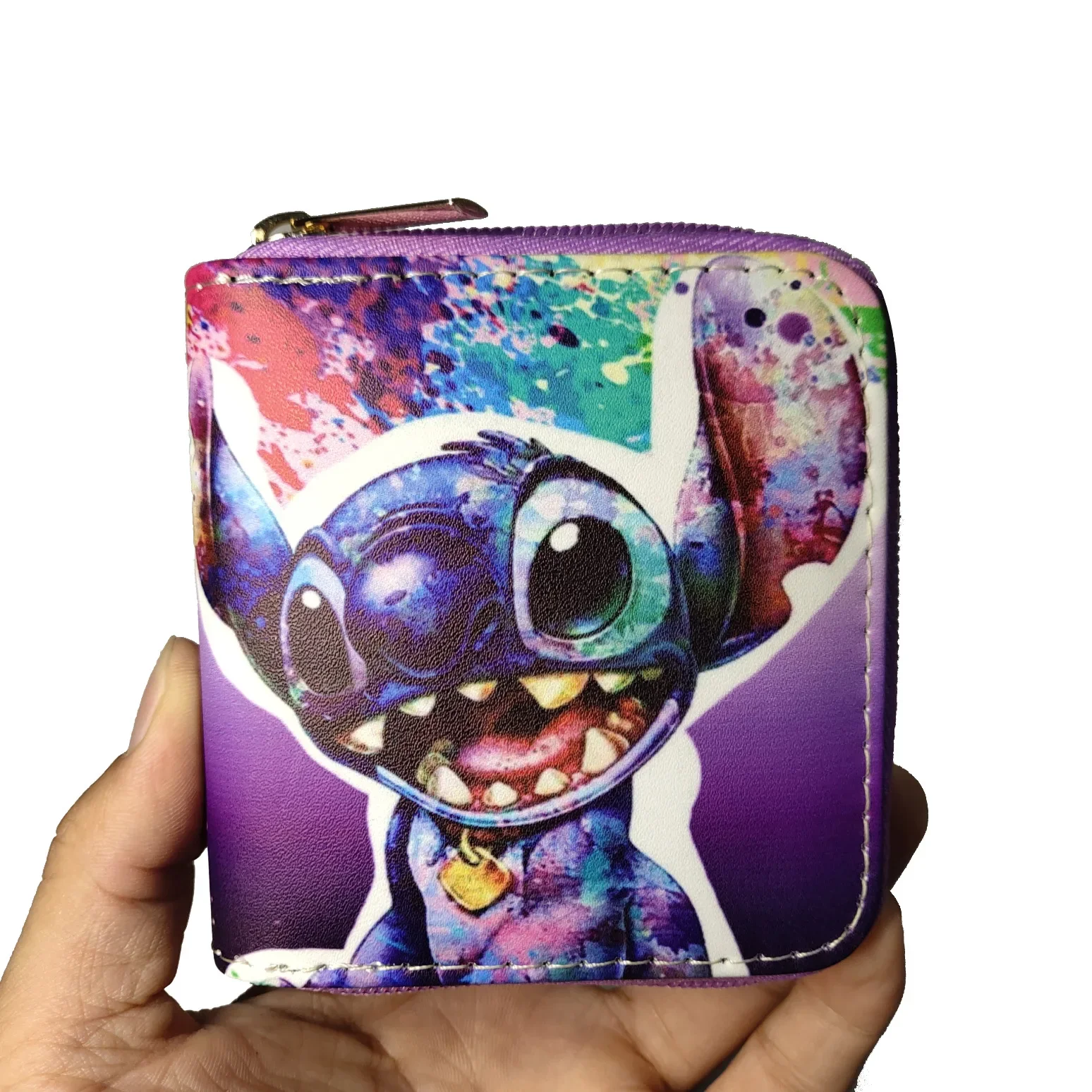 Stitch Disney Portemonnee Cartoon Lilo & Stitch Anime Bedrukt Korte Portemonnee Luxe Meerlaagse Kaarthouder Portemonnee Voor Kindercadeau