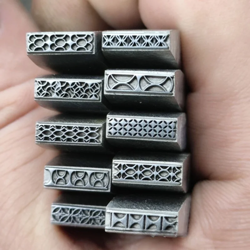 3x9mm Edge Pattern Jewelry Stamping Tool Bracelet Logo Making Tool Metal Stamp Steel Punch Craft Leather Silver Carving Design