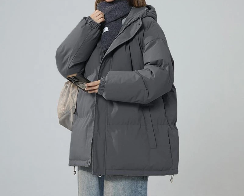 Cotton Jacket Women's Winter New Style Thick and Warm Hooded Bread Jacket Loose Fit