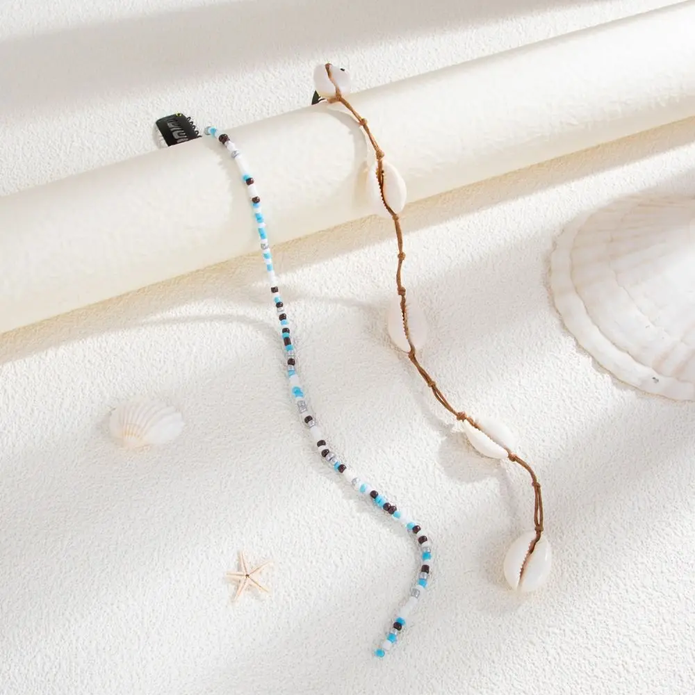 6 Styles Conch Tassel Hair Accessory Bohemian Braided Shell Beaded Hair Accessories Long Handmade Beads Shell Pendant Hair Clip