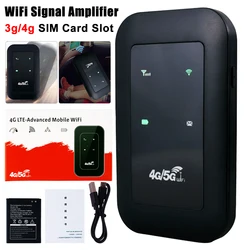 Repetidor wi-fi portátil 4g lte, amplificador de sinal, adaptador expansor de rede, 150mbps, slot para cartão sim, extensor de modem dongle