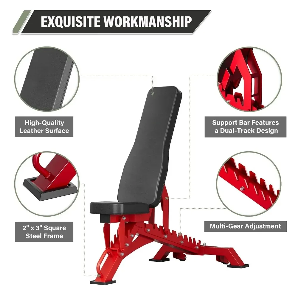 1300lbs Capacity Weight Bench With 36 Adjustable Positions For Strength Training, CustomN20