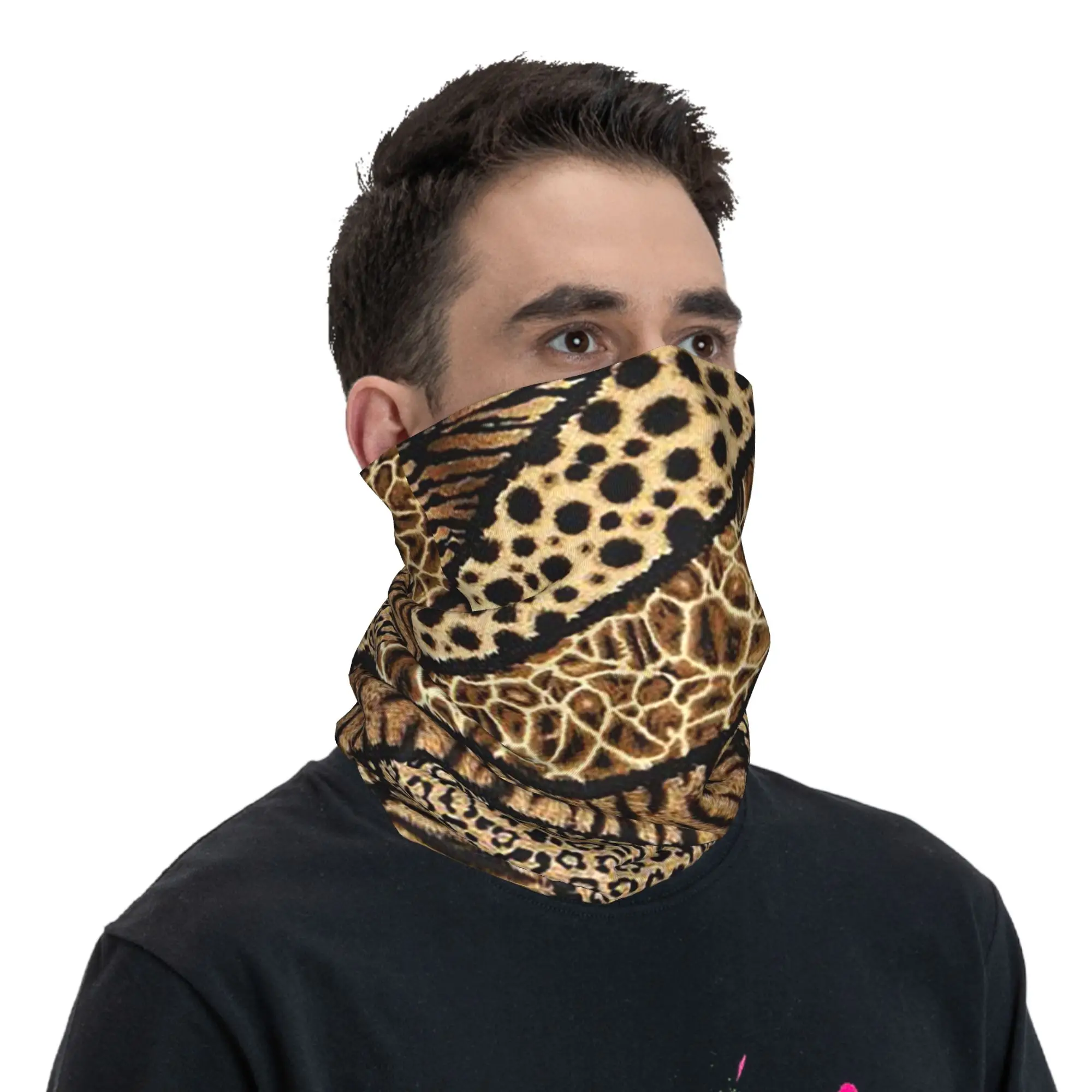 

Животный принт Леопард и Зебра Пастельная Золотая бандана Шея Гетры Маска с принтом Шарф Маска для лица Спорт на открытом воздухе Для мужчин Женщин Взрослых