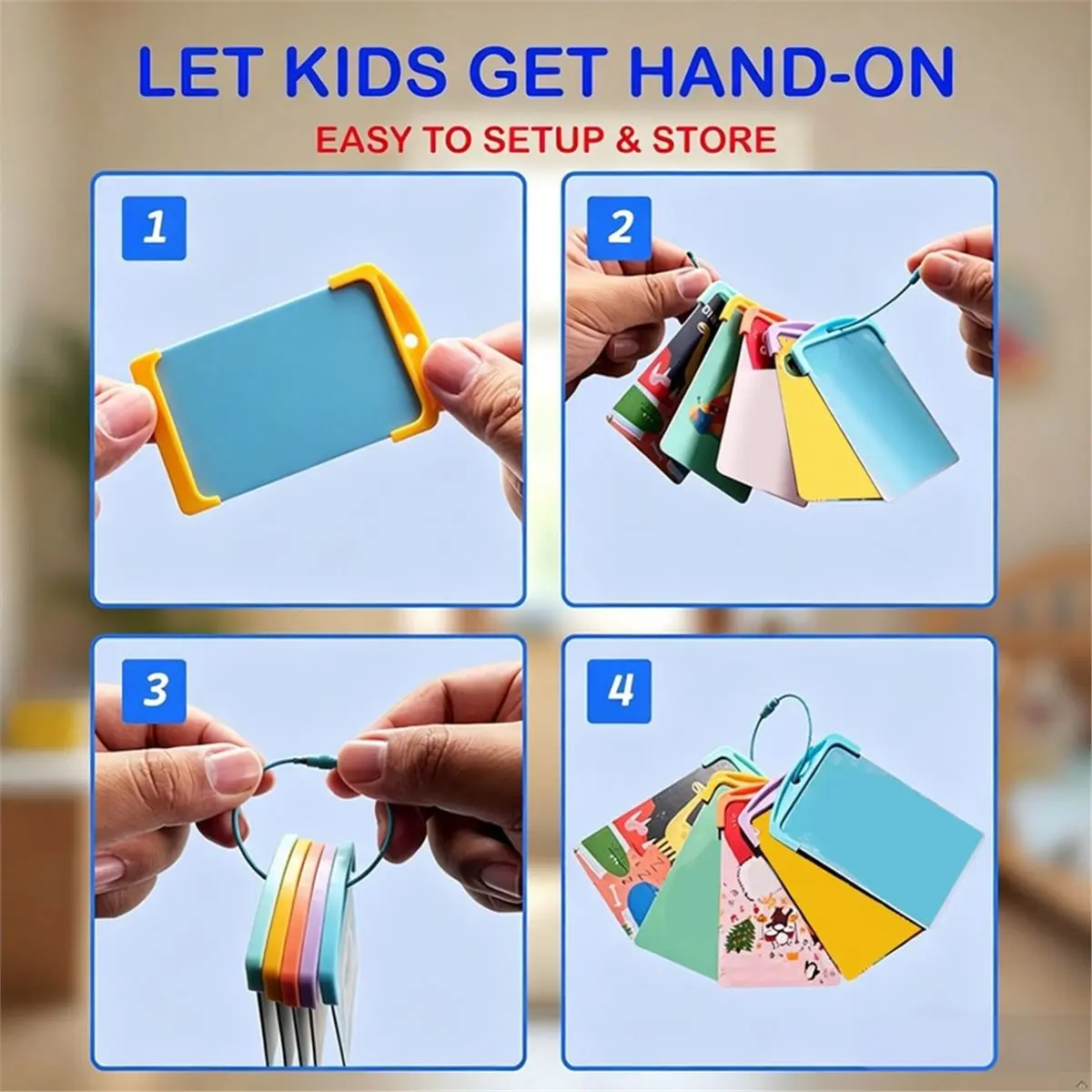 10Pcs Card Holder with Rings , Card Storage Case for Mini Cards & Player Cards, Card Accessories