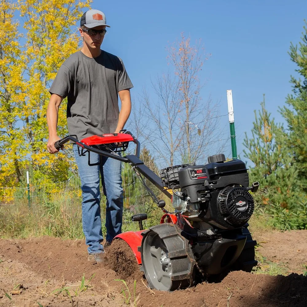 

Dual Direction Rear Tine Tiller,Briggs&Stratton 4-Cycle Engine, Airless Tires,Instant Reverse,Heavy Duty Stamped Steel Tines
