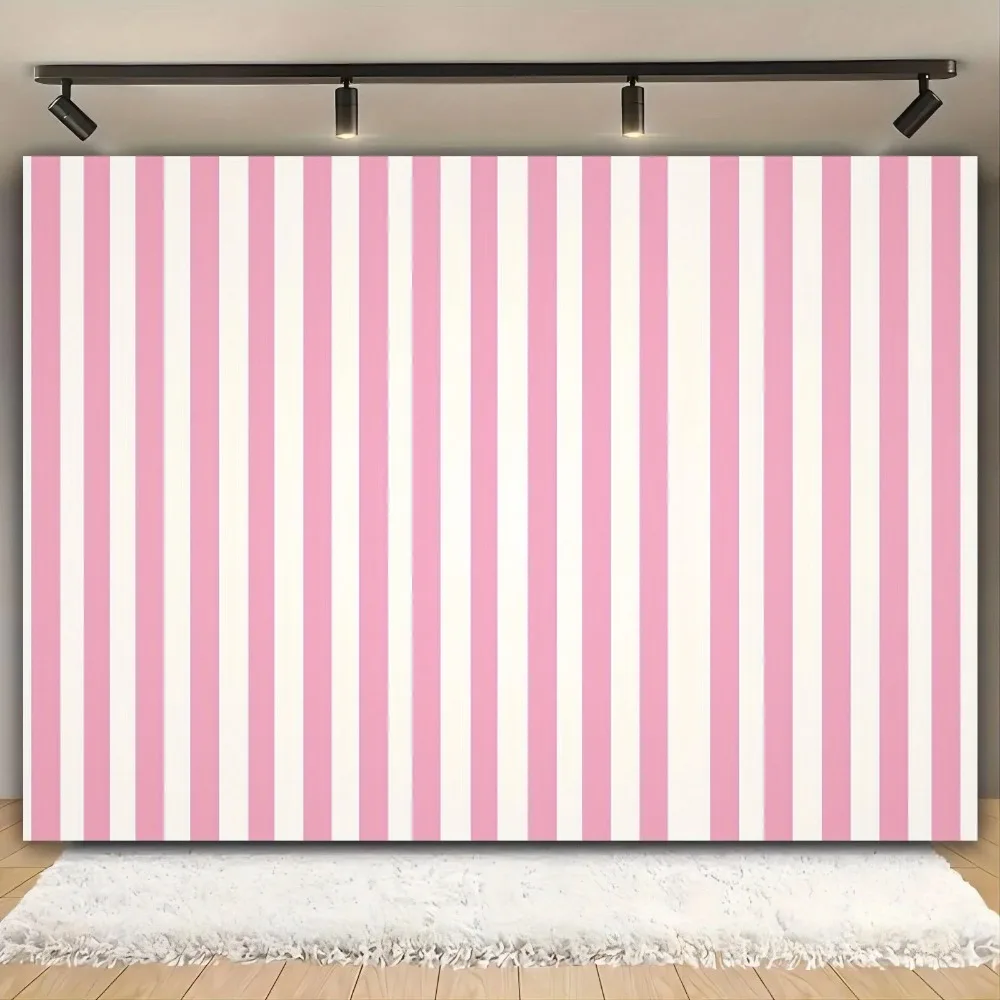 Sfondo a Tema Righe Rosa e Bianche per Feste di Matrimonio, Decorazione per Feste di Compleanno per Bambini e Adulti, Sfondo per Fotografia