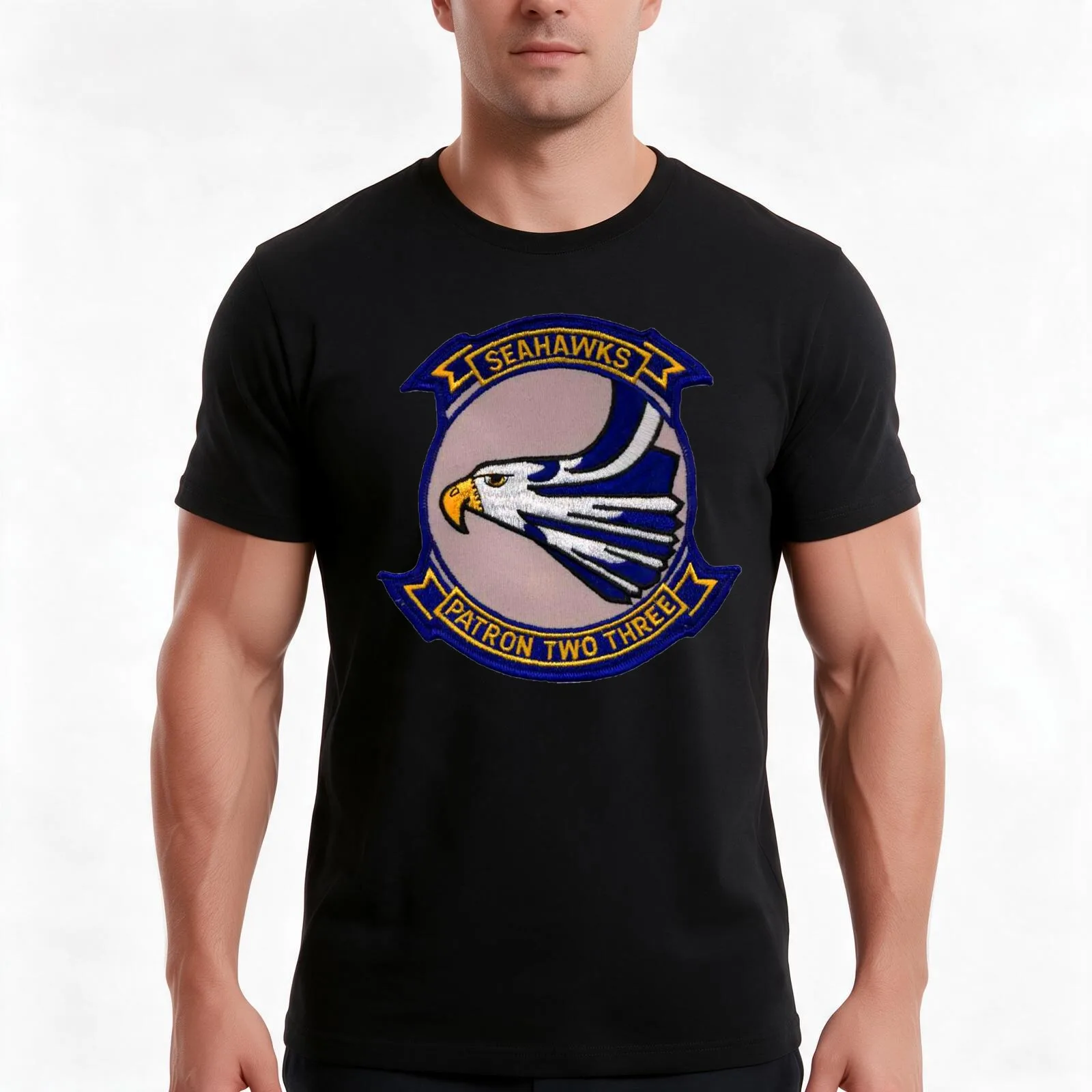VP-23 SQUADRON STORE T-Shirt, Summer Casual Cotton Tee, Oversized Streetwear Tops, Vintage Graphic Print, Loose Fit Short Sleeve