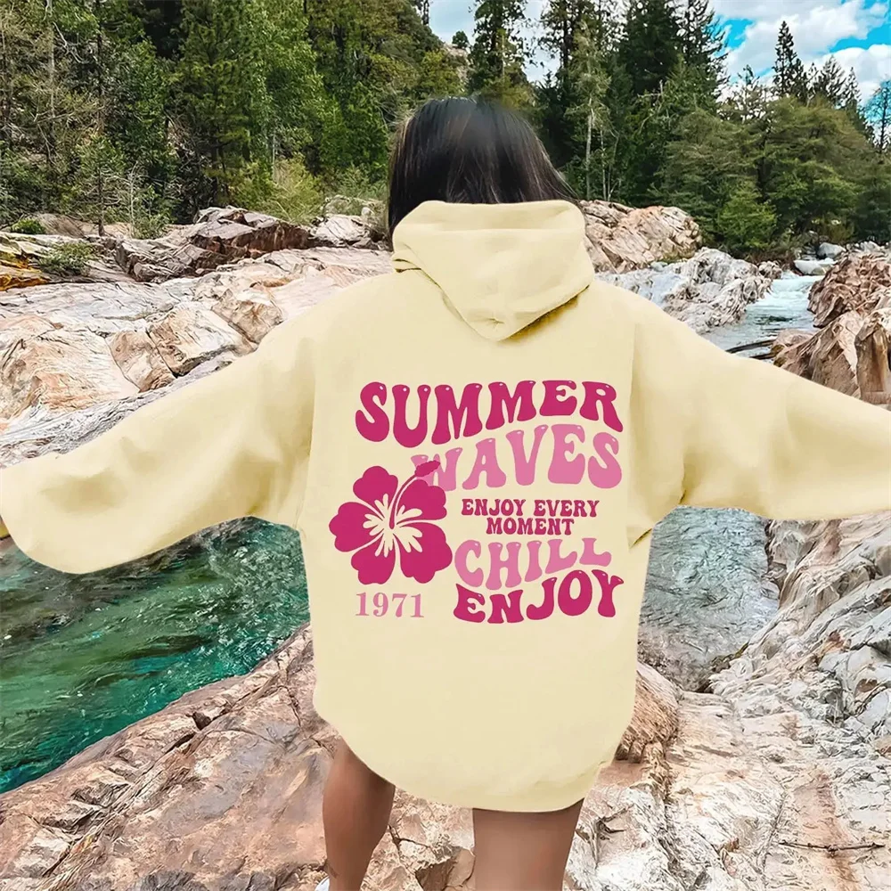 

Women's Fashion Letter Print Hooded Print Plus Size Hooded Sweater Women's Aesthetics Long Sleeve Sweater Men's Women's Pullover