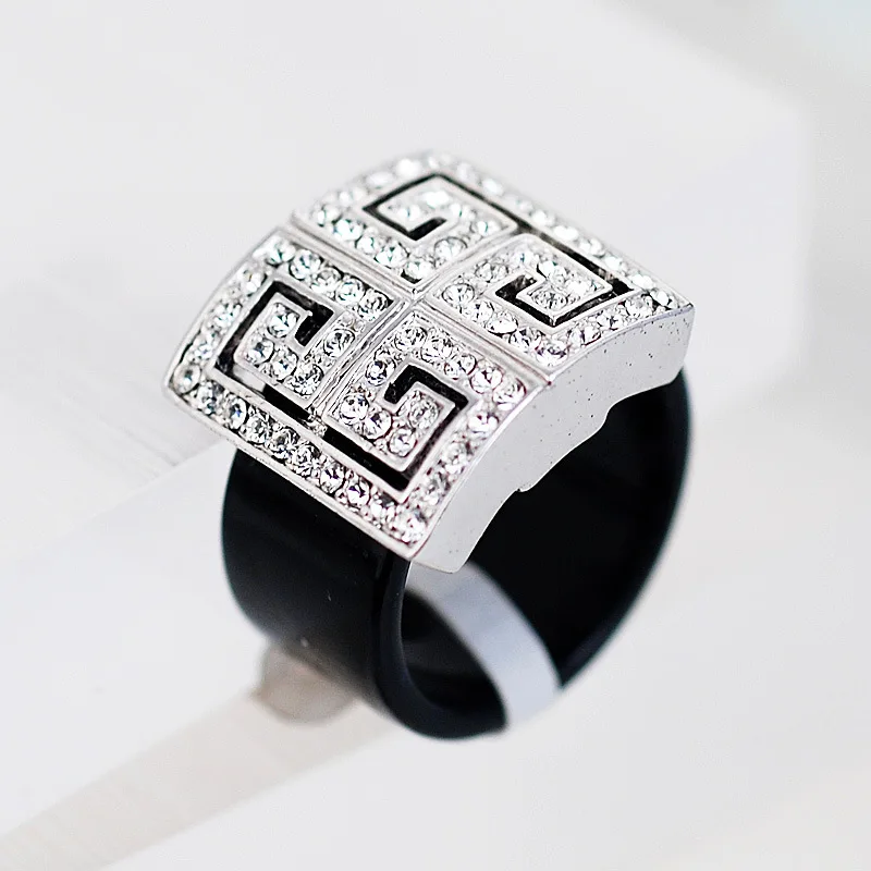 

Дизайнерские большие кристаллы Joias Femininas Серебряные квадратные серебряные ювелирные изделия Ювелирные изделия Подарочная распродажа Аксессуары люкс бесплатная доставка