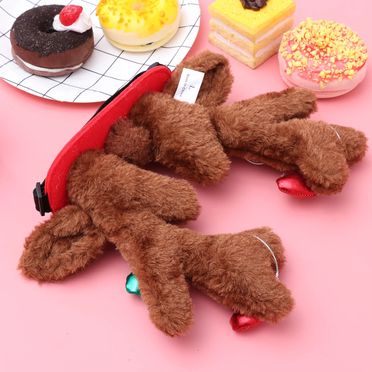 

Pet Antlers Headband Christmas Size L Comfortable Adjustable Strap Dog Headwear Non-Fading Ideal for Photography Party Outdoors