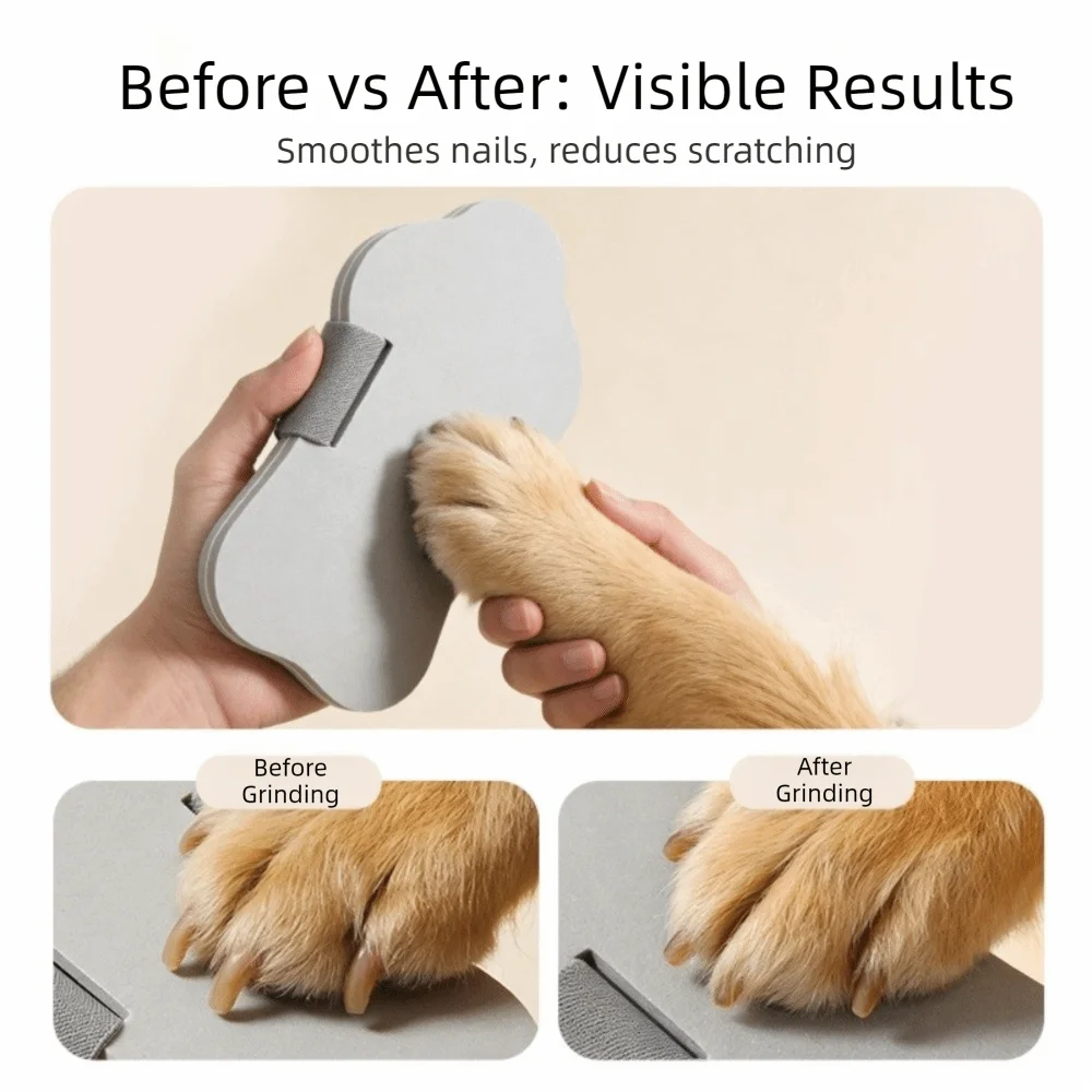 Adjustable Strap Dog Nail File Board Elastic Manual Dog Scratch Pad Wear Resistant Cat Nail Scraper Pet Grooming Cleaning
