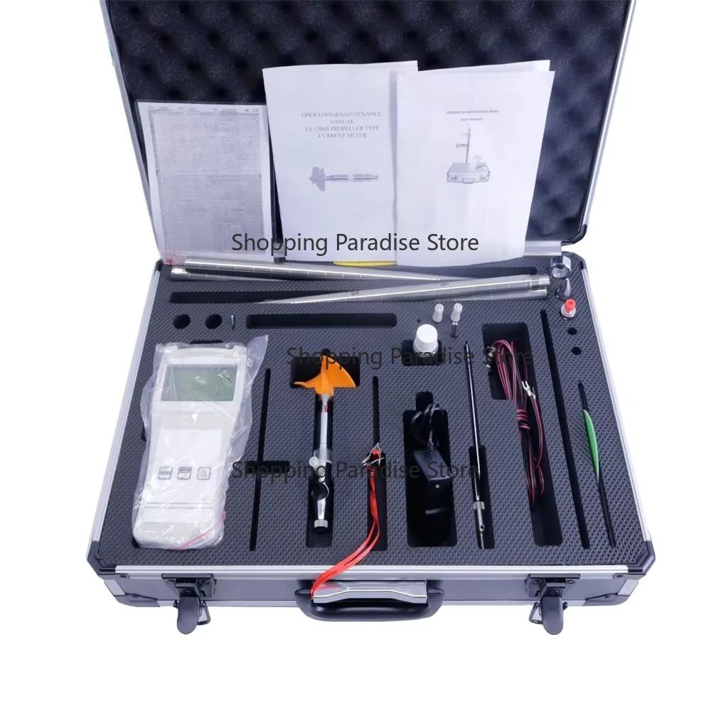 

LS1206B Spiral Paddle Type Velocity Tester CBL-1 Type Pump Flowmeter Channel Speed Tester Water Flow Meter Range 0.05~8m/s